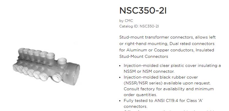 Stud Conn 2 hole 5/8in